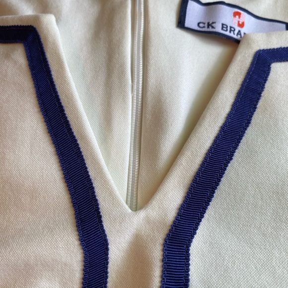 CK Bradley Pants & Top Navy Blue Pants Cream and Navy Tunic set (XS) - Picture 6 of 8